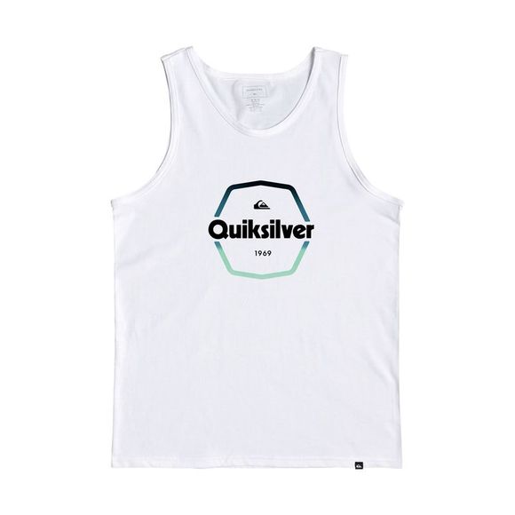 QUICKSILVER Other - QUICKSILVER Mens Hard Wired Beige Logo Graphic Sleeveless Classic Fit Tank Top M